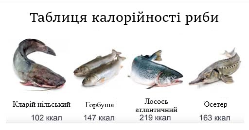 Калорійність риби
